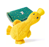 No Stuffing Squeaky Crinkle Duck Toy – Soft Plush Calming Gift for Dogs & Puppies