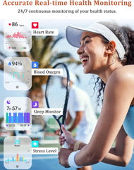 Smart Watch 44mm – Alexa Built-in, Calls, Heart Rate & SpO₂, IP68 Waterproof, 1.83