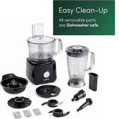 Emperial 8-in-1 Food Processor & Blender – 2L Bowl, 1.8L Jug, Juicer, Slicer & More