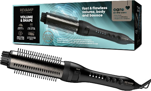 Volume & Shape Ceramic Hot Brush – 38mm Barrel, Retractable Bristles, Adjustable Heat