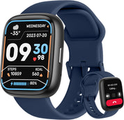 Smart Watch 44mm – Alexa Built-in, Calls, Heart Rate & SpO₂, IP68 Waterproof, 1.83"