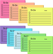 9-Pack To-Do List Sticky Notes, Colorful Lined Self-Stick Notepads, 450 Sheets