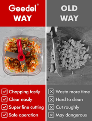 Manual Pull String Food Chopper – 500ml Hand Onion Dicer for Vegetables & Fruits