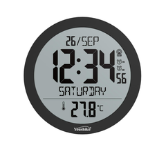 Large Radio Controlled Wall Clock Premium Quality, Temperature Display