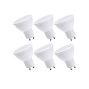 GU10 LED Bulbs Cool White, 3000k, 7W, 37W Halogen Spotlight Bulb Equivalent, Non-dimmable, 350 Lumen, 120Â° Beam Angle, LED Bulbs Pack of 6