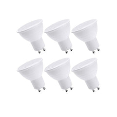 GU10 LED Bulbs Cool White, 3000k, 7W, 37W Halogen Spotlight Bulb Equivalent, Non-dimmable, 350 Lumen, 120Â° Beam Angle, LED Bulbs Pack of 6