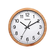 Wood Grain Round Wall Clock – Silent Non-Ticking Vintage Design for Home Rooms