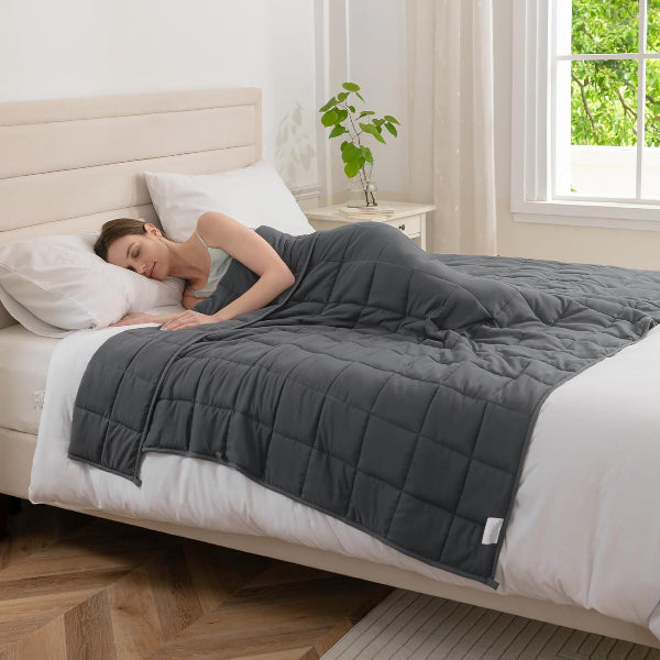 Good Nite 8kg Weighted Blanket – Grey Heavy Blanket for Adults, Improves Sleep, 150x200cm