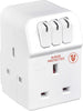 3-Socket Surge Protected Adaptor with Individual Switches – Safe Power Extension