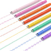 8PCS Dual Tip Colored Curve Pens, 8 Shapes & Colors, Fine Line Highlighter Set