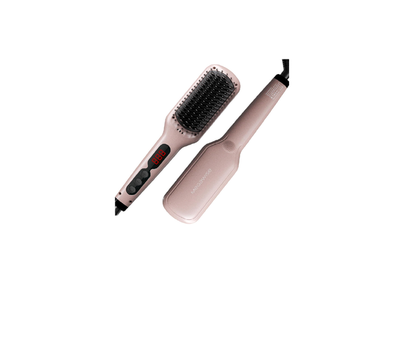 Hair Straightener Brush KL1025 – 2-in-1 Ionic Straightening & Detangling, Anti-Scald
