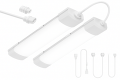 White LED grow light with connectors on a white background