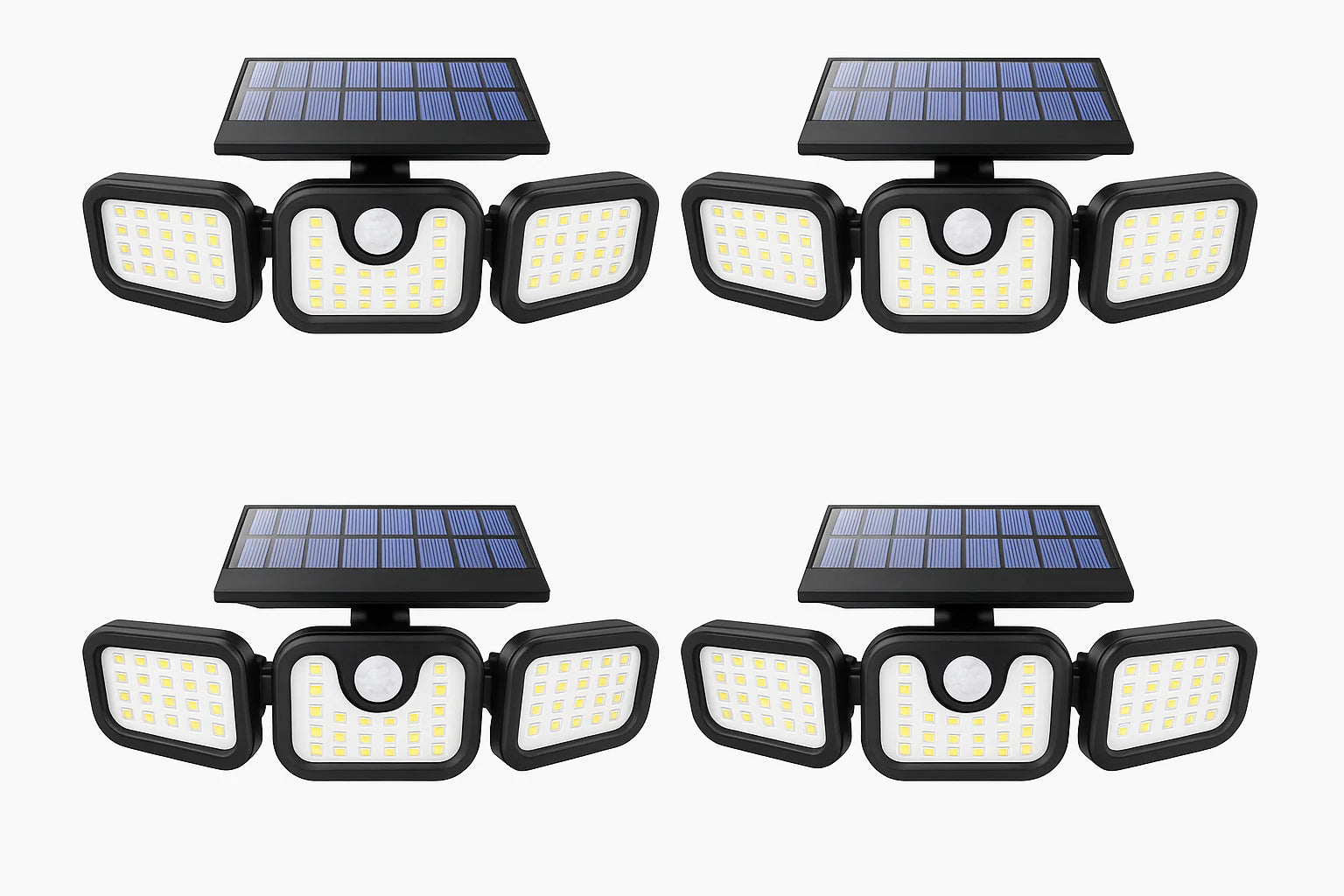Outdoor Solar Lights, 74LED Ultra-Bright Motion Sensor Outdoor Lights, 3 Lighting Modes, 270° Wide-Angle Illumination, 3-Sided Solar Security Flood Lights, Ideal for Garages, Yards, and Patios