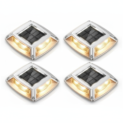 LED Solar Deck Lights Outdoor Waterproof Garden Step & Pathway Lamps