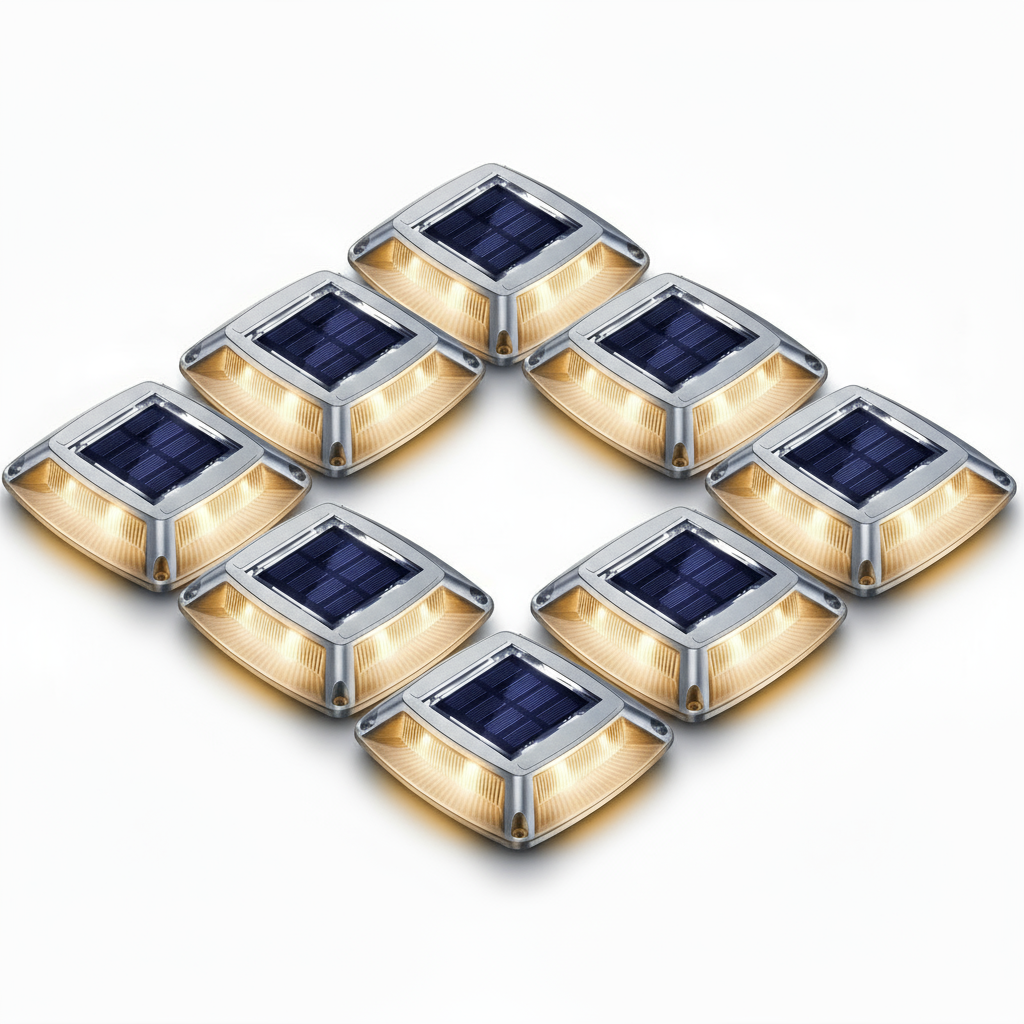 LED Solar Deck Lights Outdoor Waterproof Garden Step & Pathway Lamps