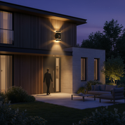 Up Down Black Outdoor Wall Light PIR Sensor Modern LED