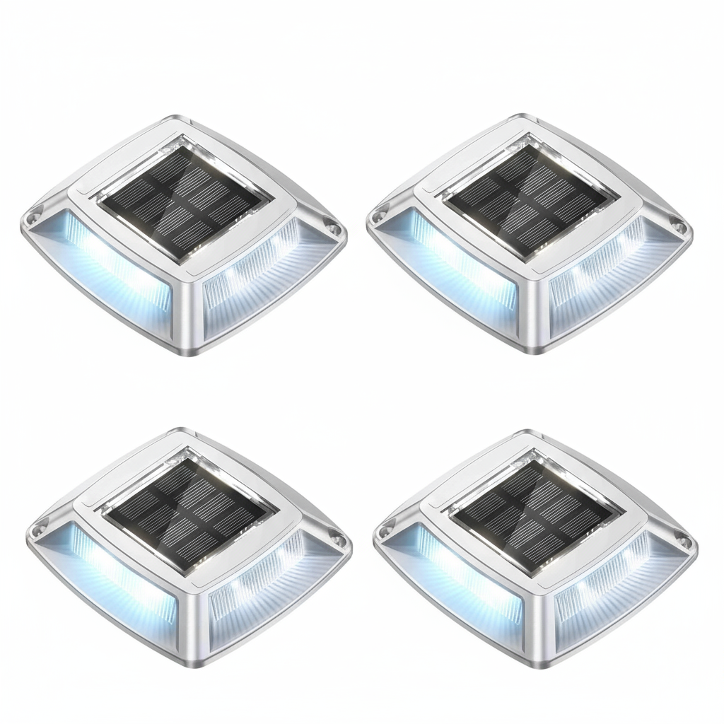 LED Solar Deck Lights Outdoor Waterproof Garden Step & Pathway Lamps