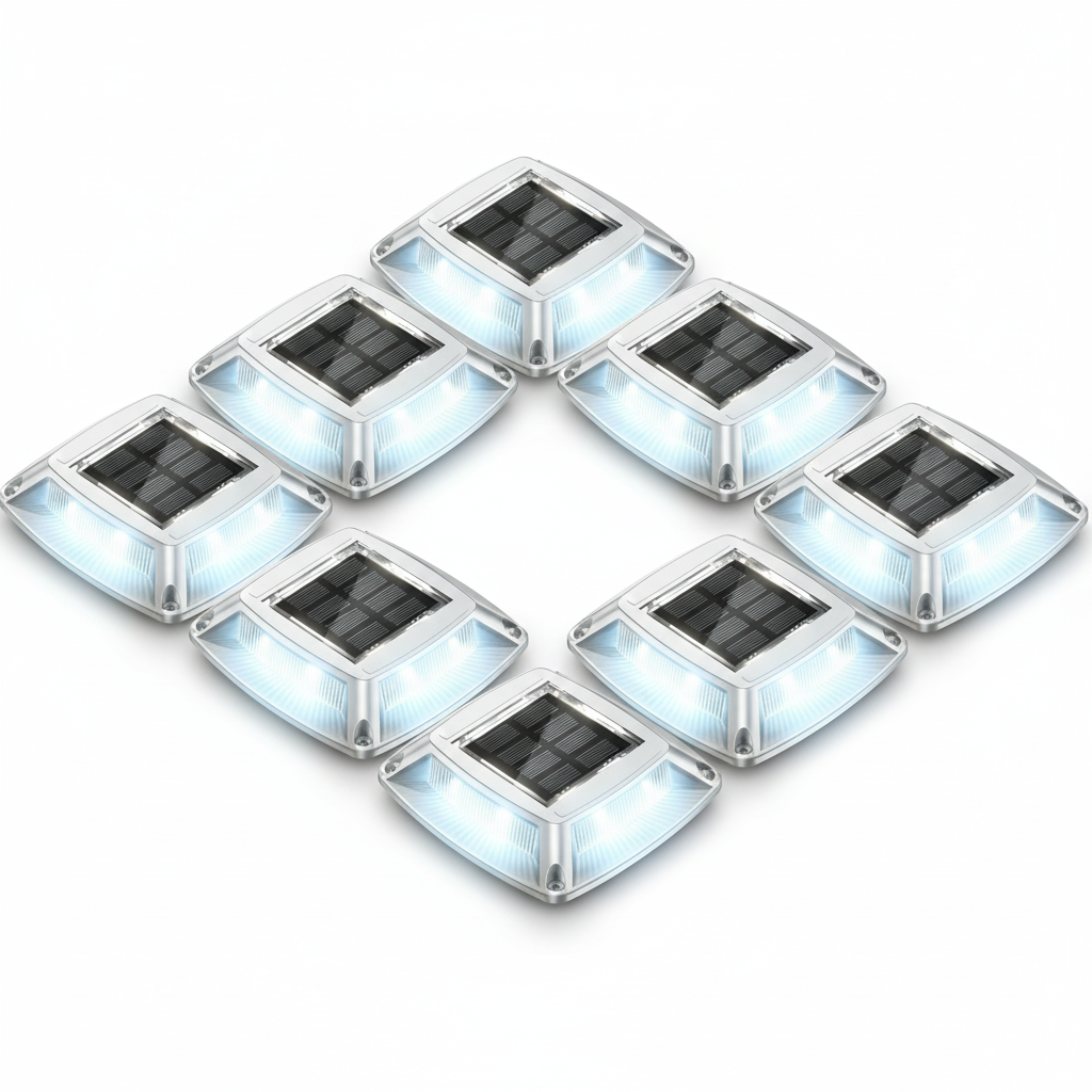LED Solar Deck Lights Outdoor Waterproof Garden Step & Pathway Lamps