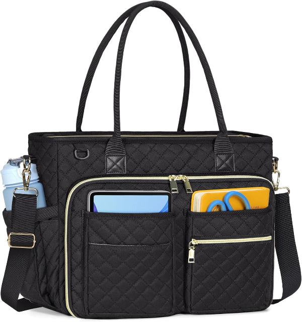 Women’s Laptop Tote Bag – 15.6" Work, Teacher & Nurse Briefcase with Insulated Pocket
