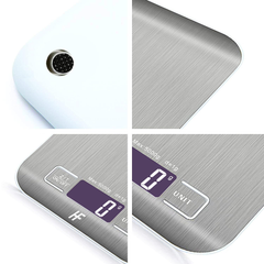 HomeFashion Digital Kitchen Scale 5kg/11lb – 1g Precision, Stainless Steel LCD