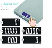 HomeFashion Digital Kitchen Scale 5kg/11lb – 1g Precision, Stainless Steel LCD