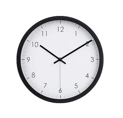 Classic 30cm Silent Wall Clock – Easy Read, Battery Operated, Round Black Design