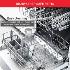 Tefal Optichef 3-in-1 Hand Blender – 1000W, 20 Speeds, Chopper & Beaker, Black