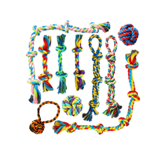 Dog Toys 10 Pack – Indestructible Rope, Ball & Tug Chew Toys for Puppies & Dogs