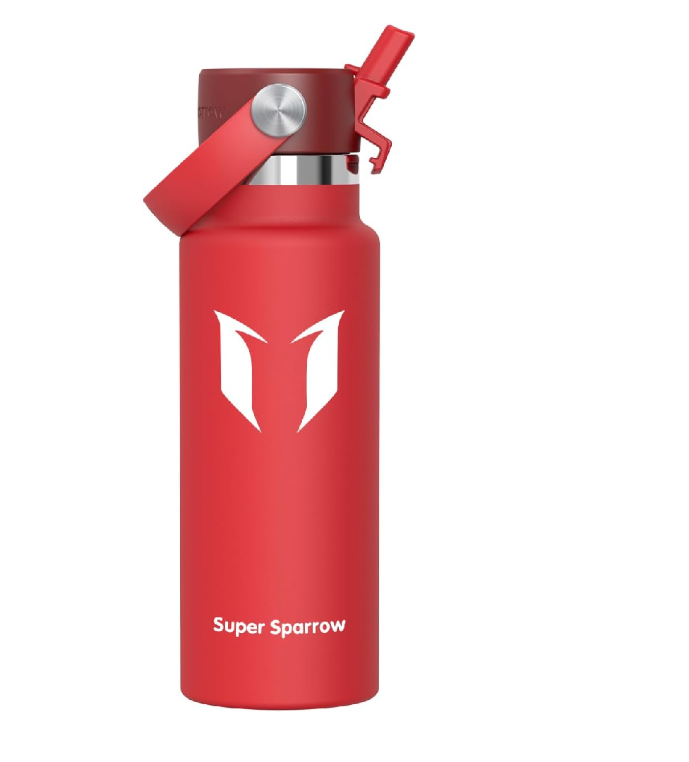 Insulated Stainless Steel Water Bottle – Leakproof FlipFlow Flask with Straw Lid