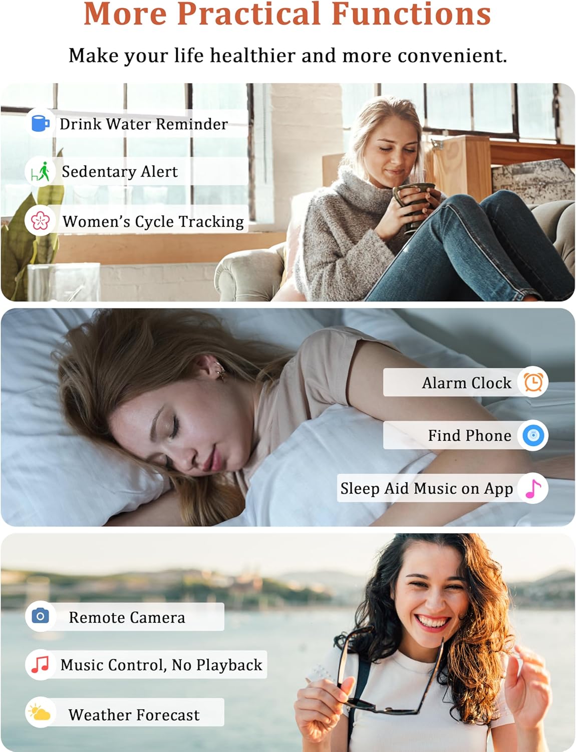 Smart Watch 44mm – Alexa Built-in, Calls, Heart Rate & SpO₂, IP68 Waterproof, 1.83"