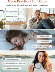 Smart Watch 44mm – Alexa Built-in, Calls, Heart Rate & SpO₂, IP68 Waterproof, 1.83"