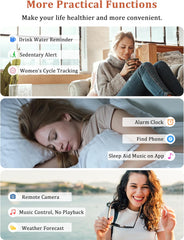 Smart Watch 44mm – Alexa Built-in, Calls, Heart Rate & SpO₂, IP68 Waterproof, 1.83