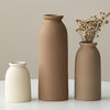 Set of 3 Small Ceramic Vases – Rustic Farmhouse Mini Flower Vases for Home Décor