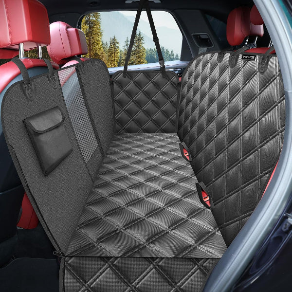 Waterproof Dog Car Seat Cover with Mesh Window, Non-Slip Hammock for Cars & SUVs