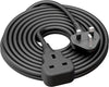 Heavy Duty 5M Outdoor Extension Lead – Single Plug Socket, 13A Power Strip, Black Cable