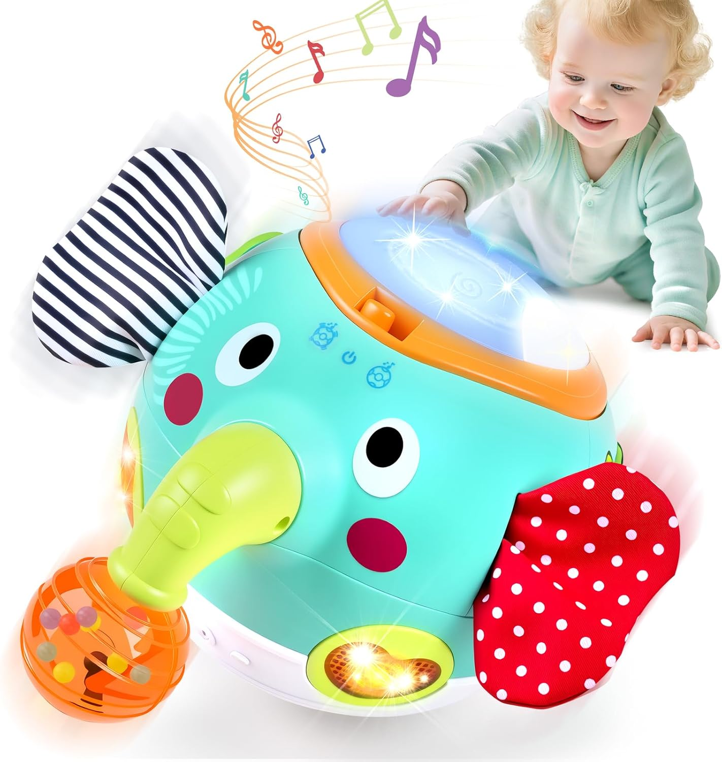 Walking Elephant Baby Toy – Musical Crawling & Sensory Toy for 6–12M, Ideal Gift for 1 Year Old Boys & Girls