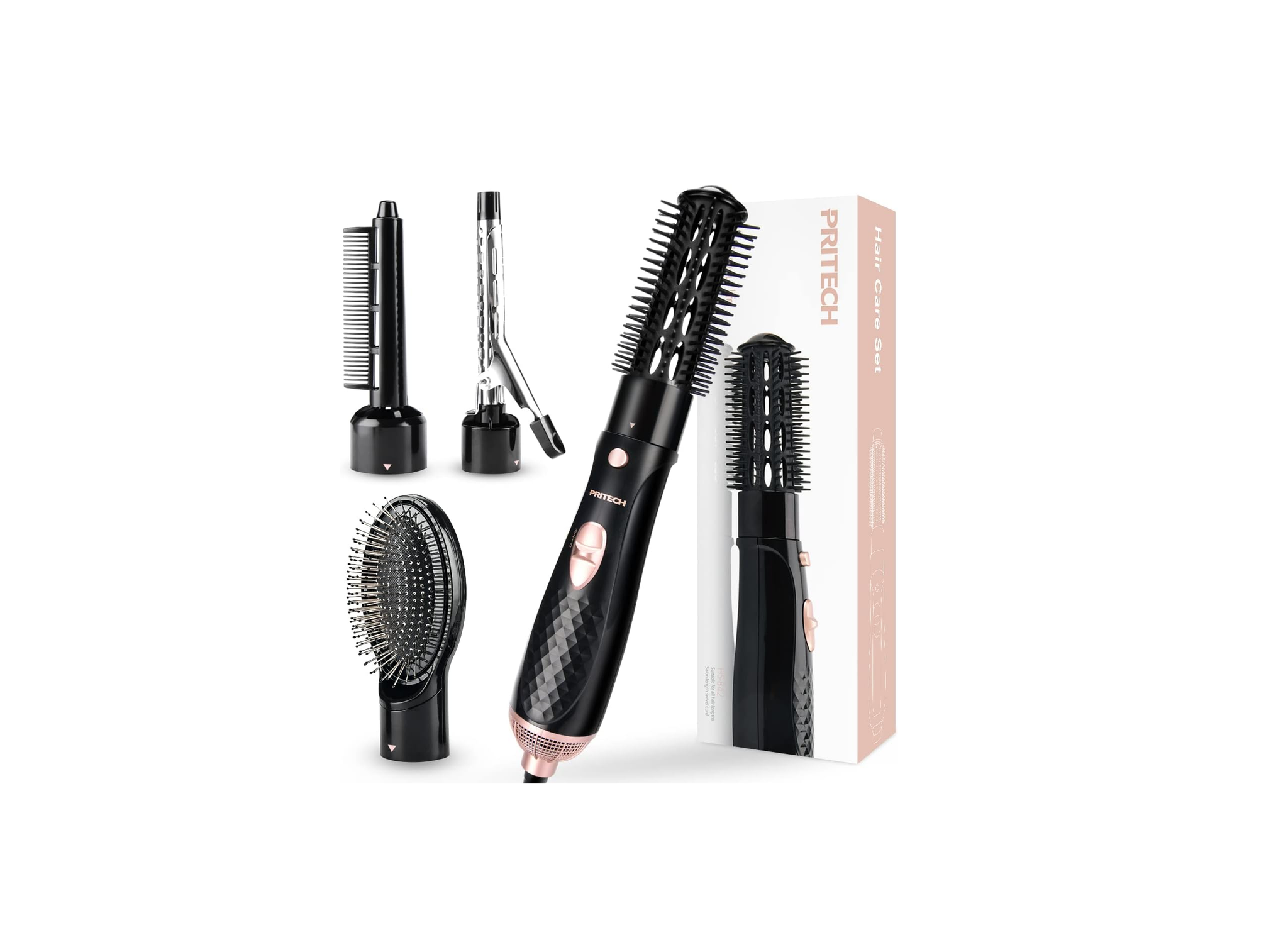 Hair Dryer Brush – 4-in-1 Hot Air Styler, Lightweight Blow Dry Brush for Short Hair
