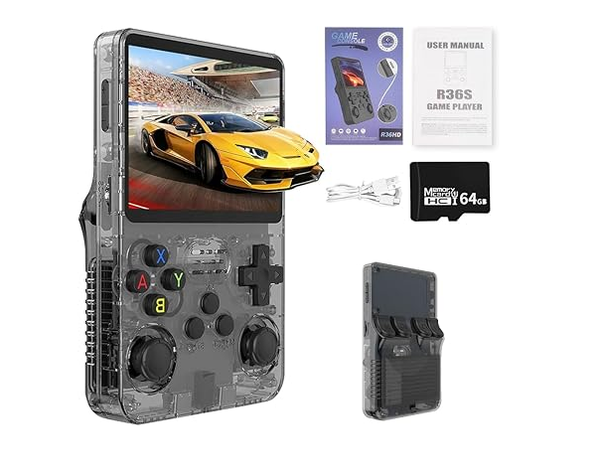 Retro R36S Handheld Game Console – 15,000+ Games, 3.5" Screen, 64GB, 3500mAh, Linux System