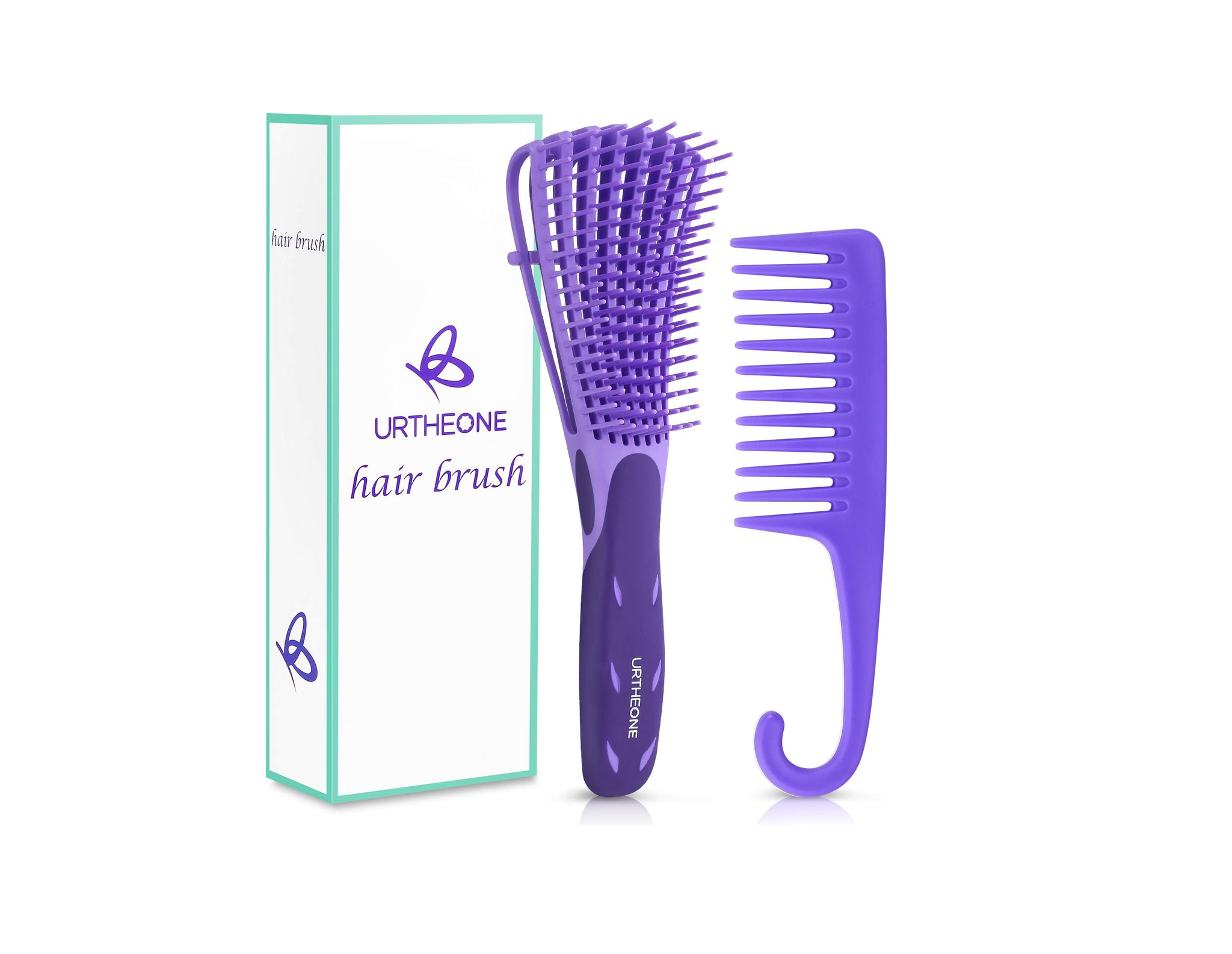 Detangle Hair Brush – Nylon Bristle Detangler for Afro, Curly, Coily & Wavy Hair
