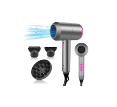 Professional 1800W Ionic Hair Dryer – Fast Drying Blow Dryer with Diffuser & Nozzles