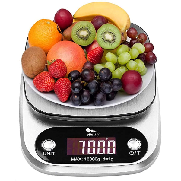 Digital Kitchen Scale 10kg – Stainless Steel Food Scale with LCD & Tare Function