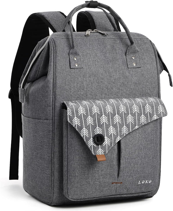 Laptop Rucksack 15.6" – Computer Backpack for School, Travel, Business, College, Grey