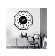 13-Inch Modern Metal Wall Clock, Silent Non-Ticking Quartz Clock for Home & Office Décor