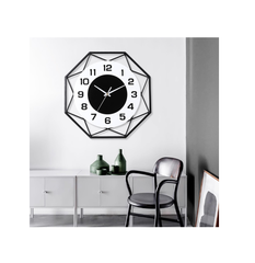 13-Inch Modern Metal Wall Clock, Silent Non-Ticking Quartz Clock for Home & Office Décor