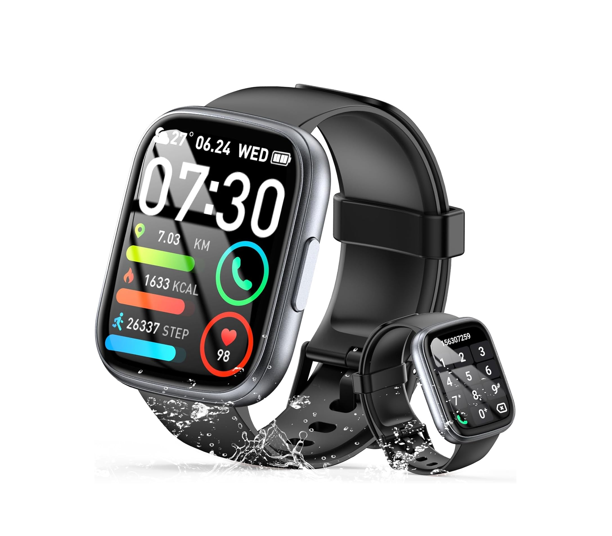 Smart Watch for Men & Women – 1.95" Bluetooth Calls, 110+ Sports Modes, IP68