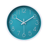 Modern Turquoise Wall Clock – Silent Non-Ticking Quartz Sweep for Home