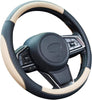 Universal Soft Microfiber Leather Steering Wheel Cover – Anti-Slip, Breathable, Beige