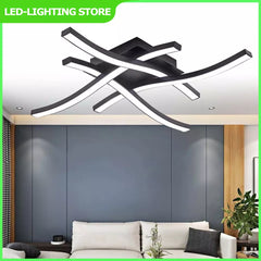 Innovative Dimmable Ceiling Light Fixture with 4 Wave Lighting Design - Stylish LED Lamp for Modern Home Décor in Kitchens, Living Rooms, and Bedrooms