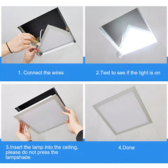 4-Pack 48W LED Panel Light 600x600mm, Cool White 6500K - High-Efficiency Illumination for Commercial and Residential Spaces