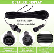 10m 2 Pin Festoon Extension Cable